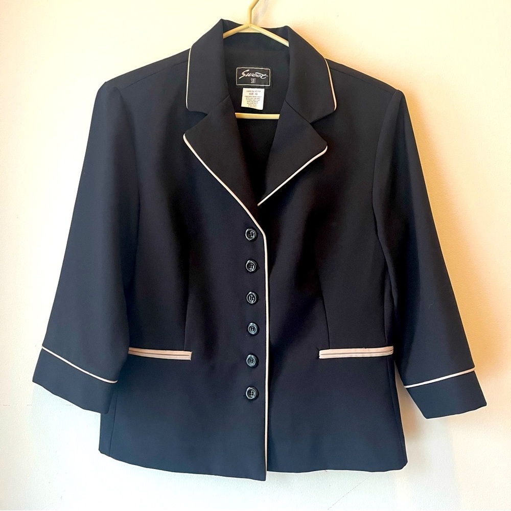 Lightweight vintage blazer neutral office business casual size 10